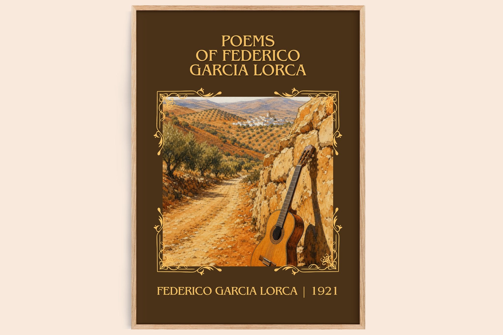 Poems of Federico García Lorca Classic Book Art Print by F. Lorca