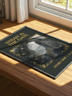 Strait is the Gate Classic Book Art Print by André Gide – print on a sunlit desk