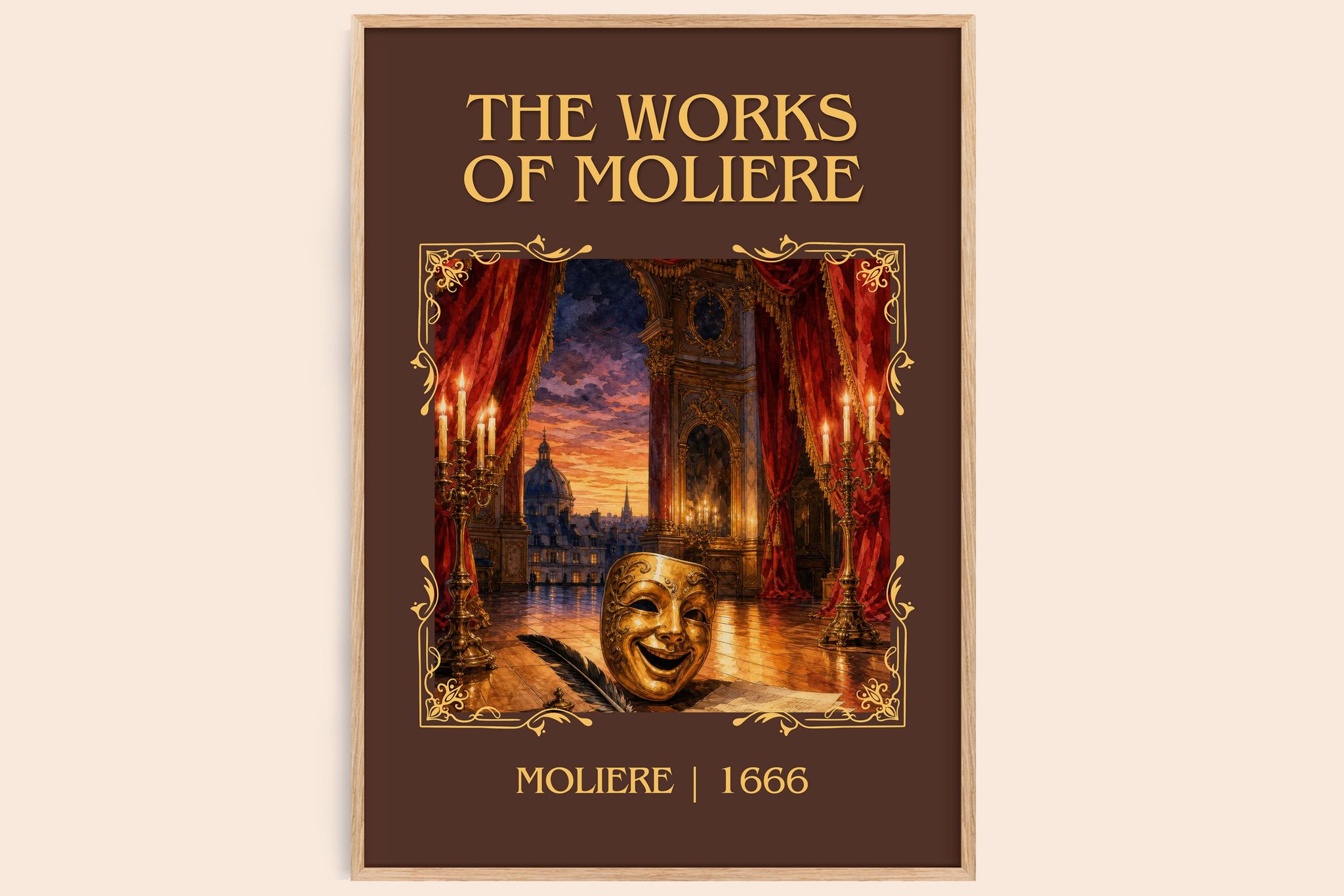 The Works of Moliere Classic Book Art Print by Molière