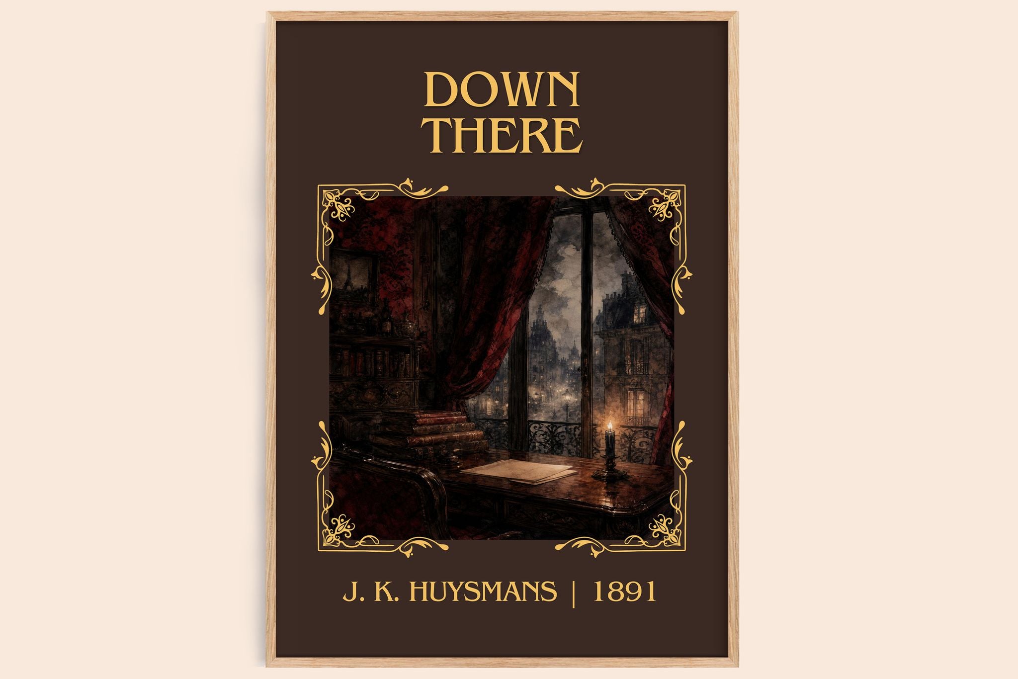 Down There Classic Book Art Print by J. K. Huysmans