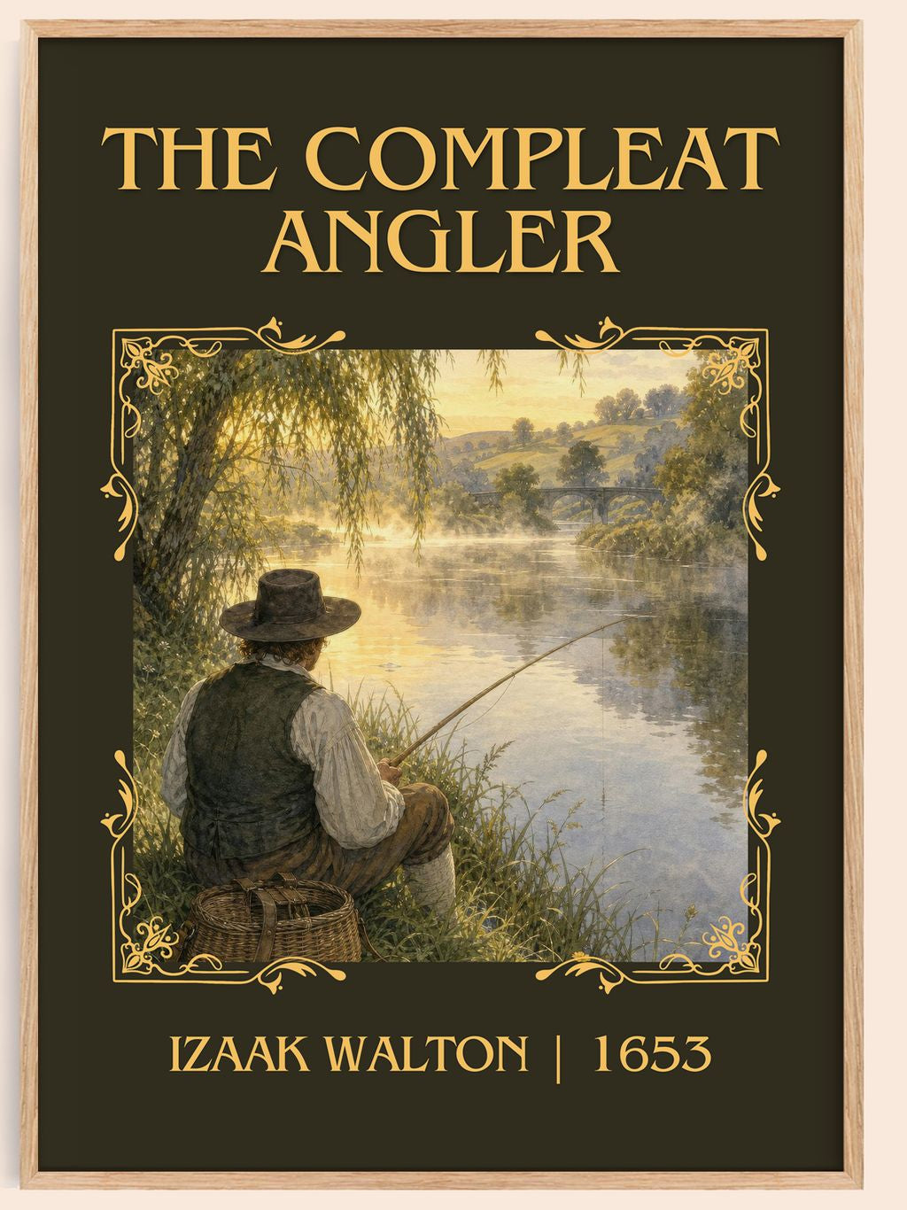 The Compleat Angler Classic Book Art Print by Izaak Walton – book poster