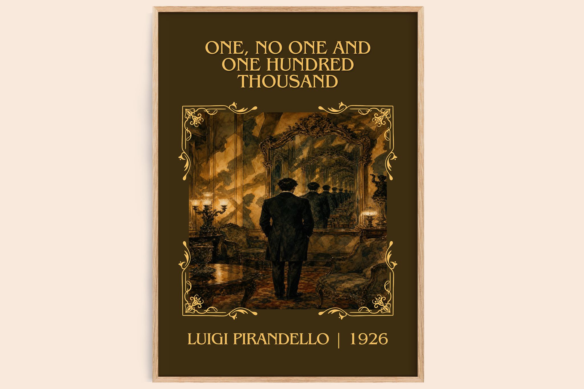 One, No One and One Hundred Thousand Classic Book Art Print by Luigi Pirandello