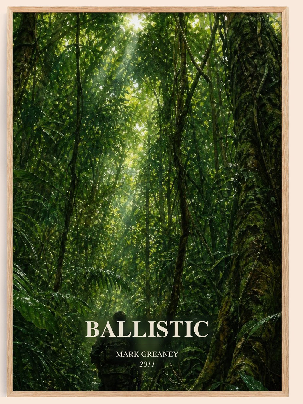 Ballistic watercolour book poster by Mark Greaney – framed literary art print