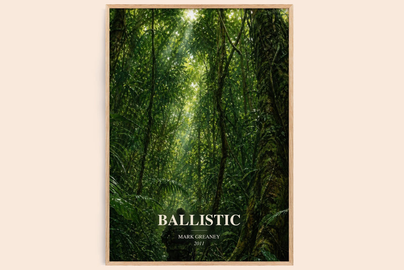 Ballistic watercolour book poster by Mark Greaney – framed literary art print