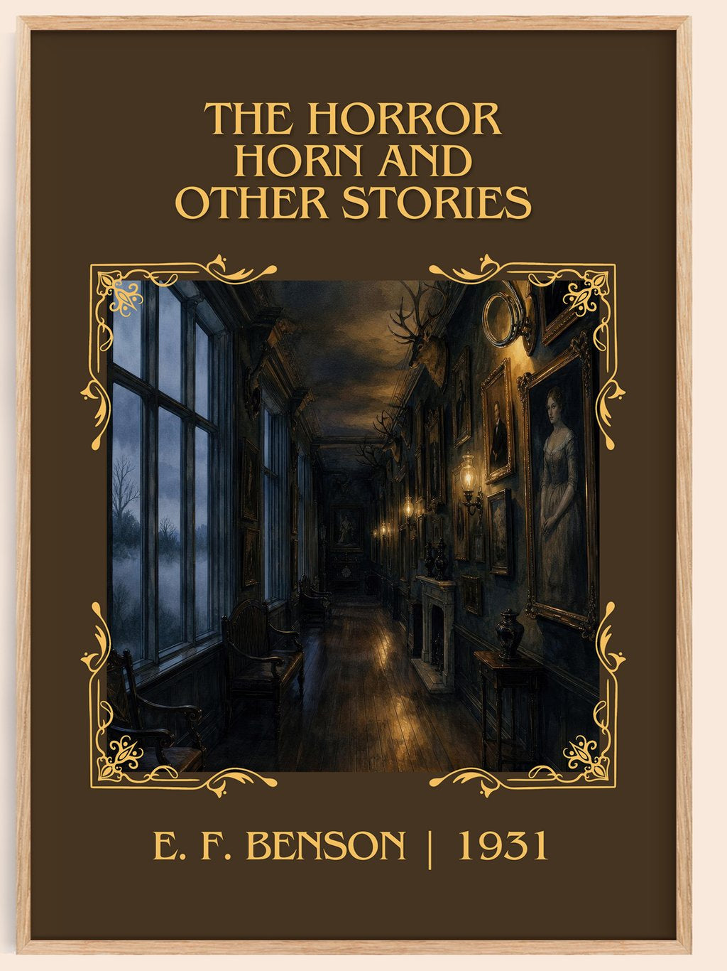 Horror Horn And Other Stories Classic Book Art Print by E. F. Benson – book poster