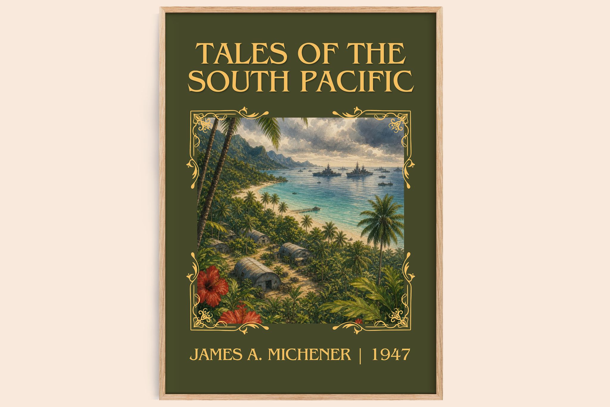 Tales of the South Pacific Classic Book Art Print by James A. Michener