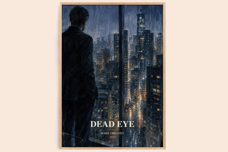 Dead Eye watercolour book poster by Mark Greaney – framed literary art print