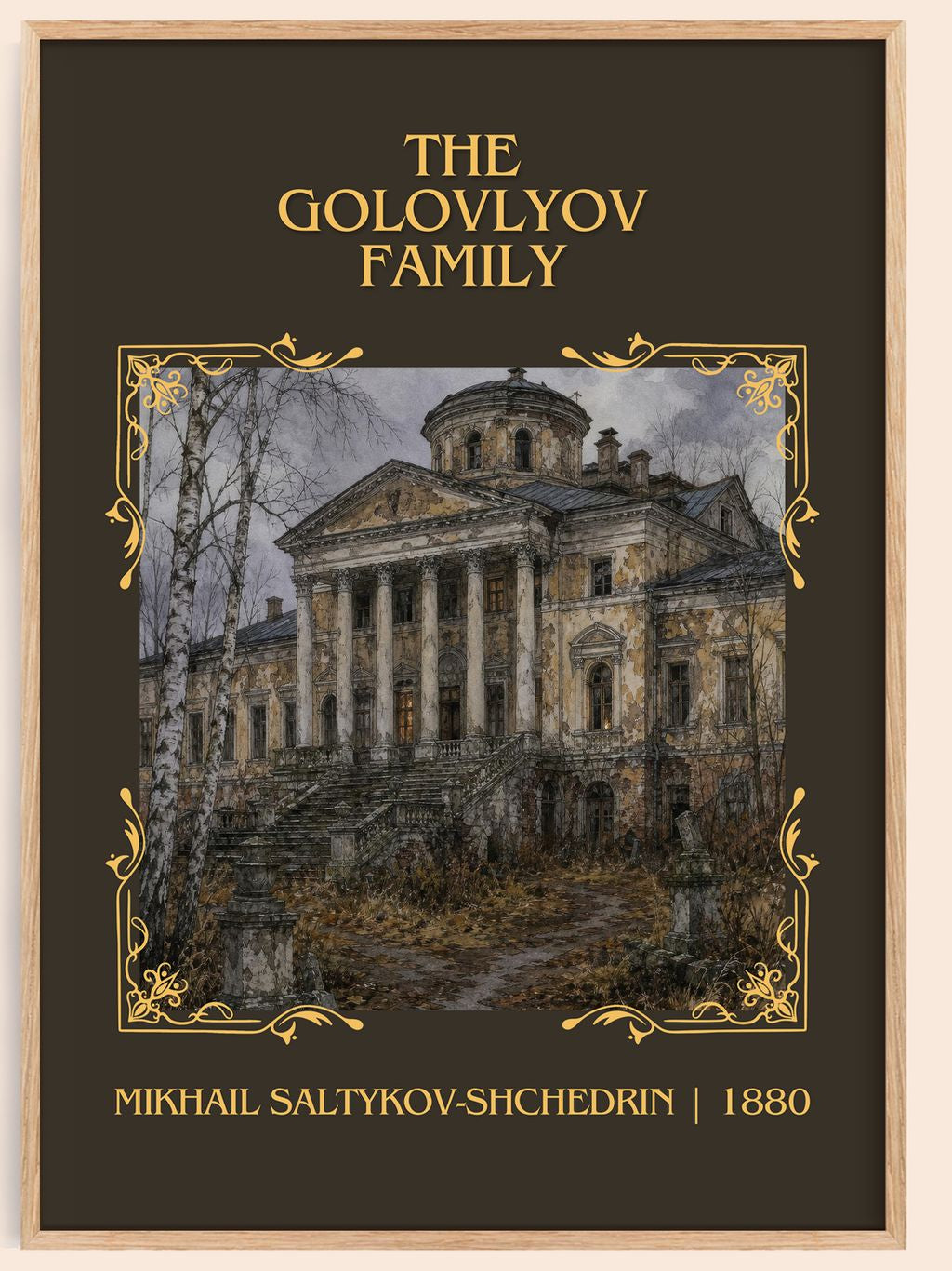 Golovlyov Family Classic Book Art Print by Mikhail Saltykov-Shchedrin – book poster