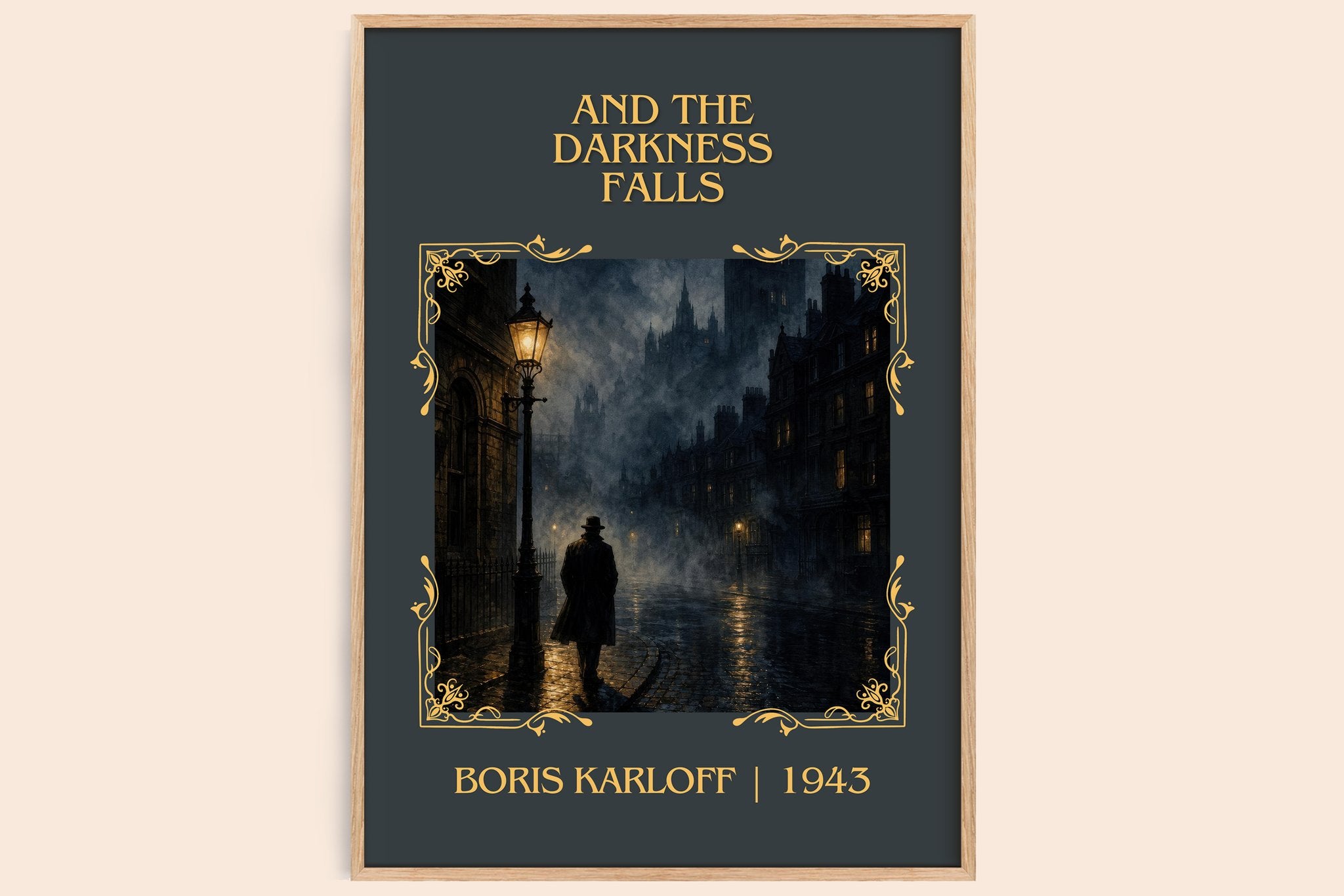 And The Darkness Falls Classic Book Art Print by Boris Karloff