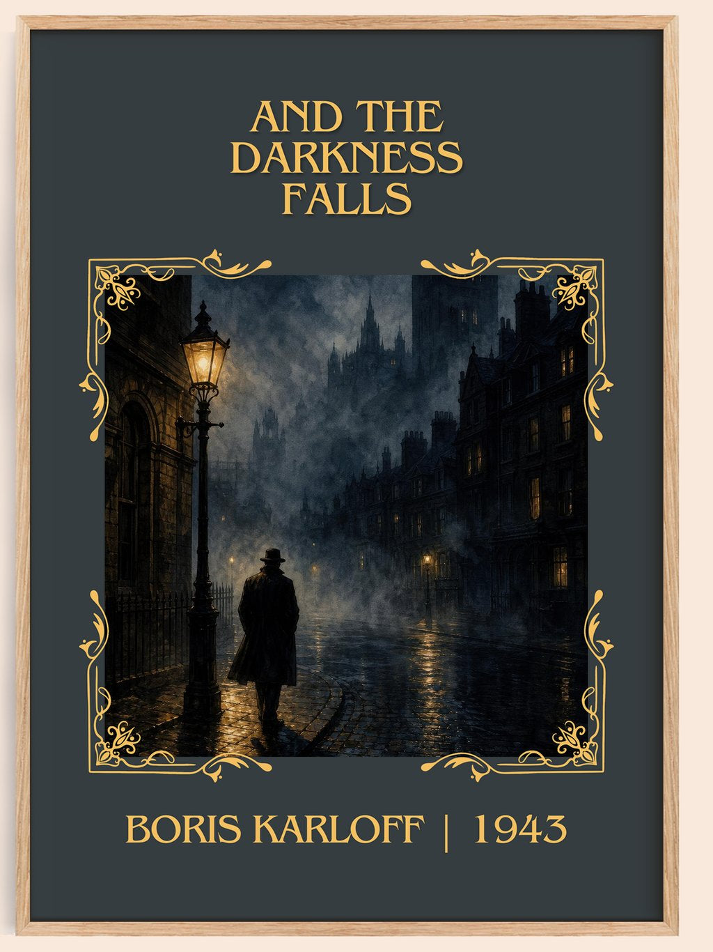 And The Darkness Falls Classic Book Art Print by Boris Karloff – book poster