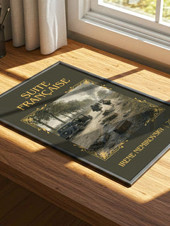 Suite Française Classic Book Art Print by Irène Némirovsky – print on a sunlit desk