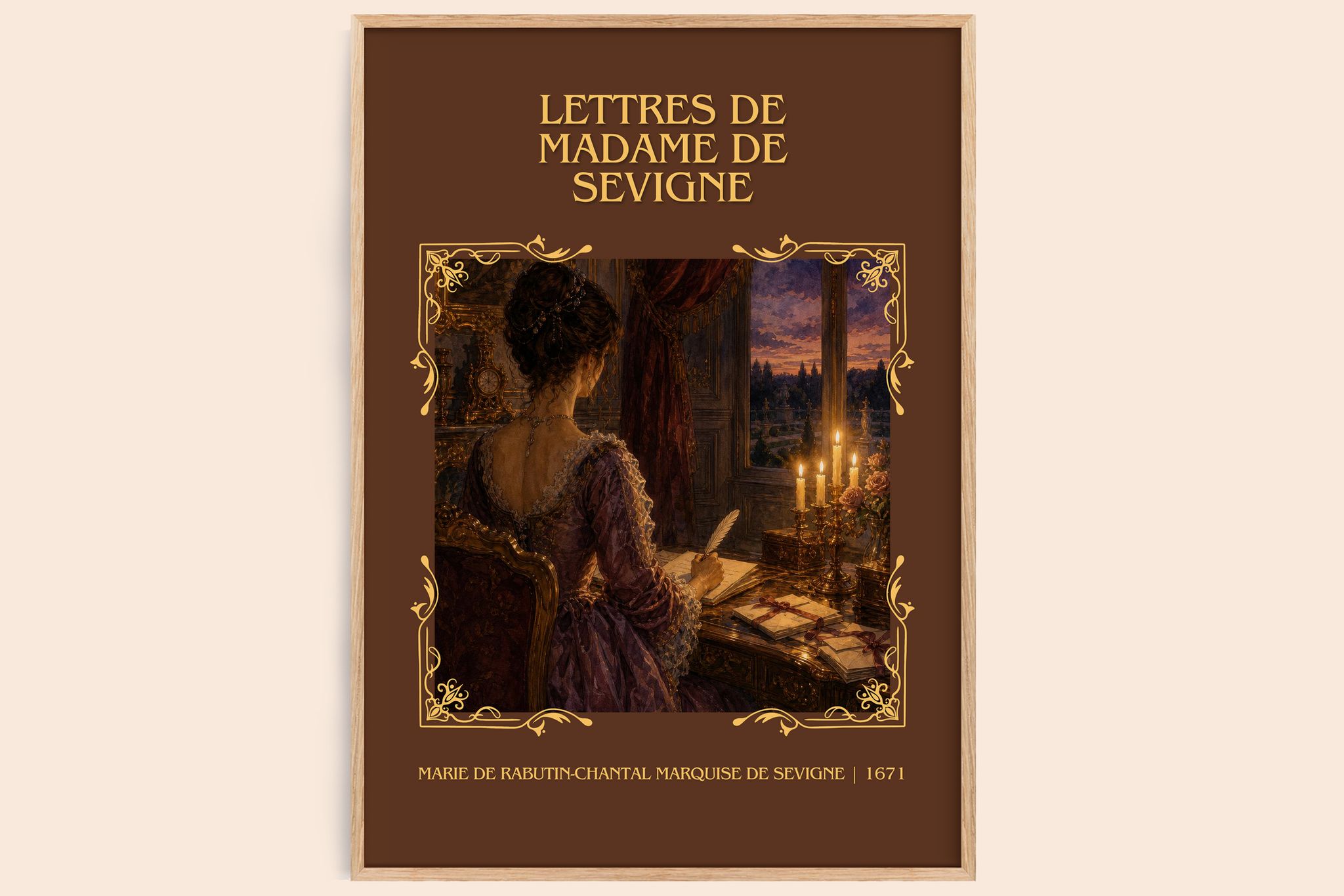 Lettres de madame de Sévigné Classic Book Art Print by M. Sévigné