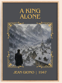 A King Alone Classic Book Art Print by Jean Giono – book poster