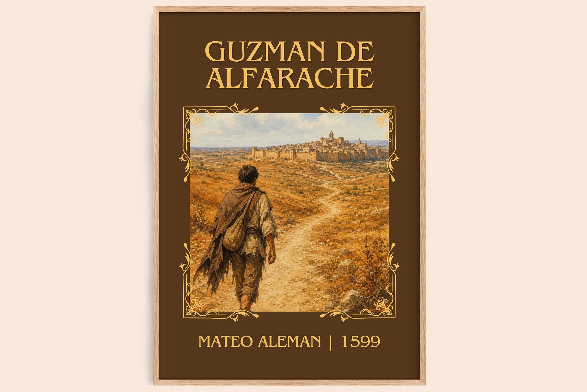 Guzmán de Alfarache Classic Book Art Print by Mateo Alemán