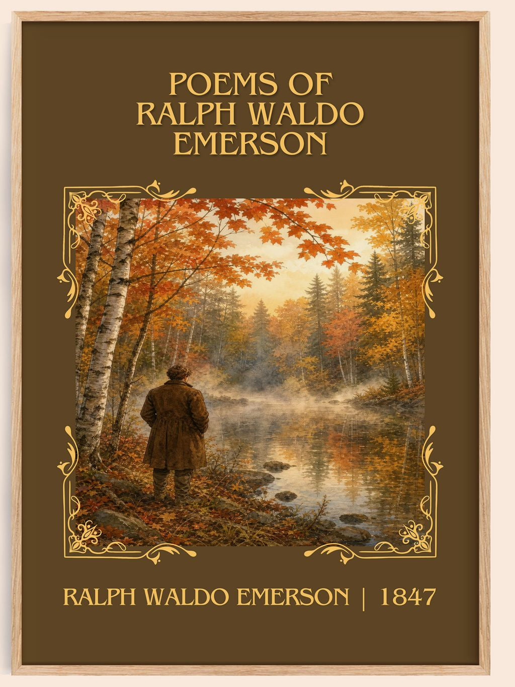Poems Of Ralph Waldo Emerson Classic Book Art Print by R. Emerson – book poster