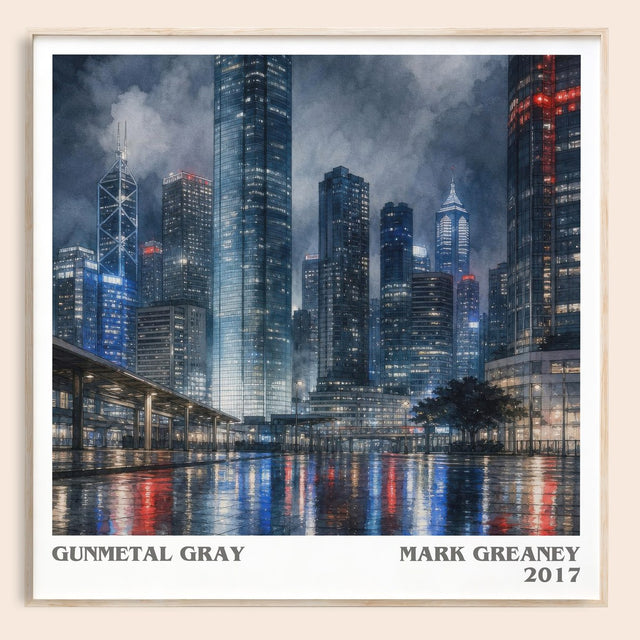 Gunmetal Gray Literary Art Print by Mark Greaney