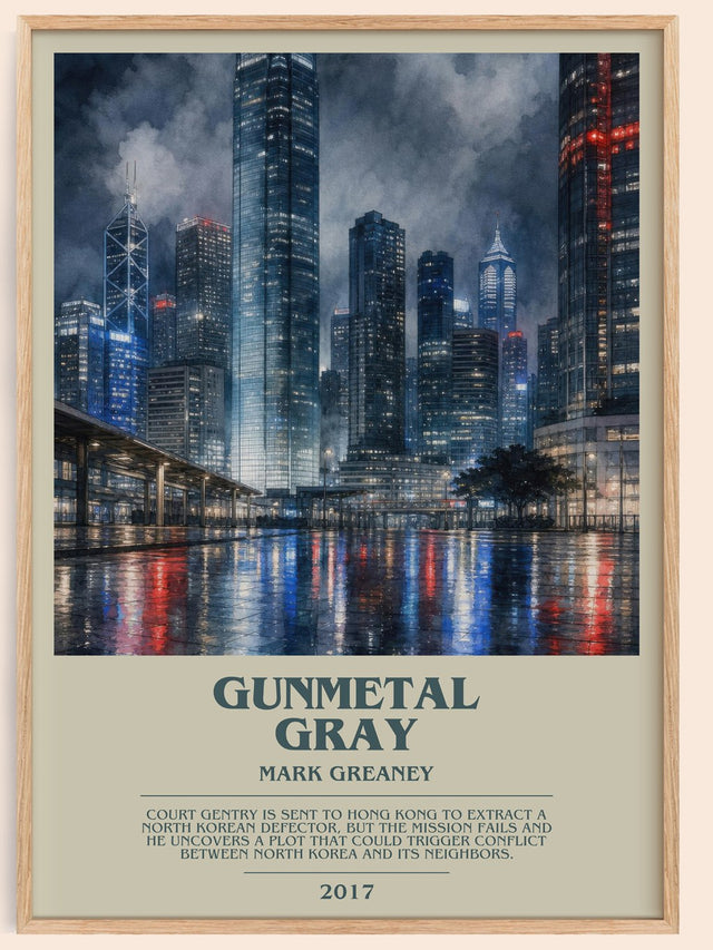 Gunmetal Gray Bookish Wall Art by Mark Greaney