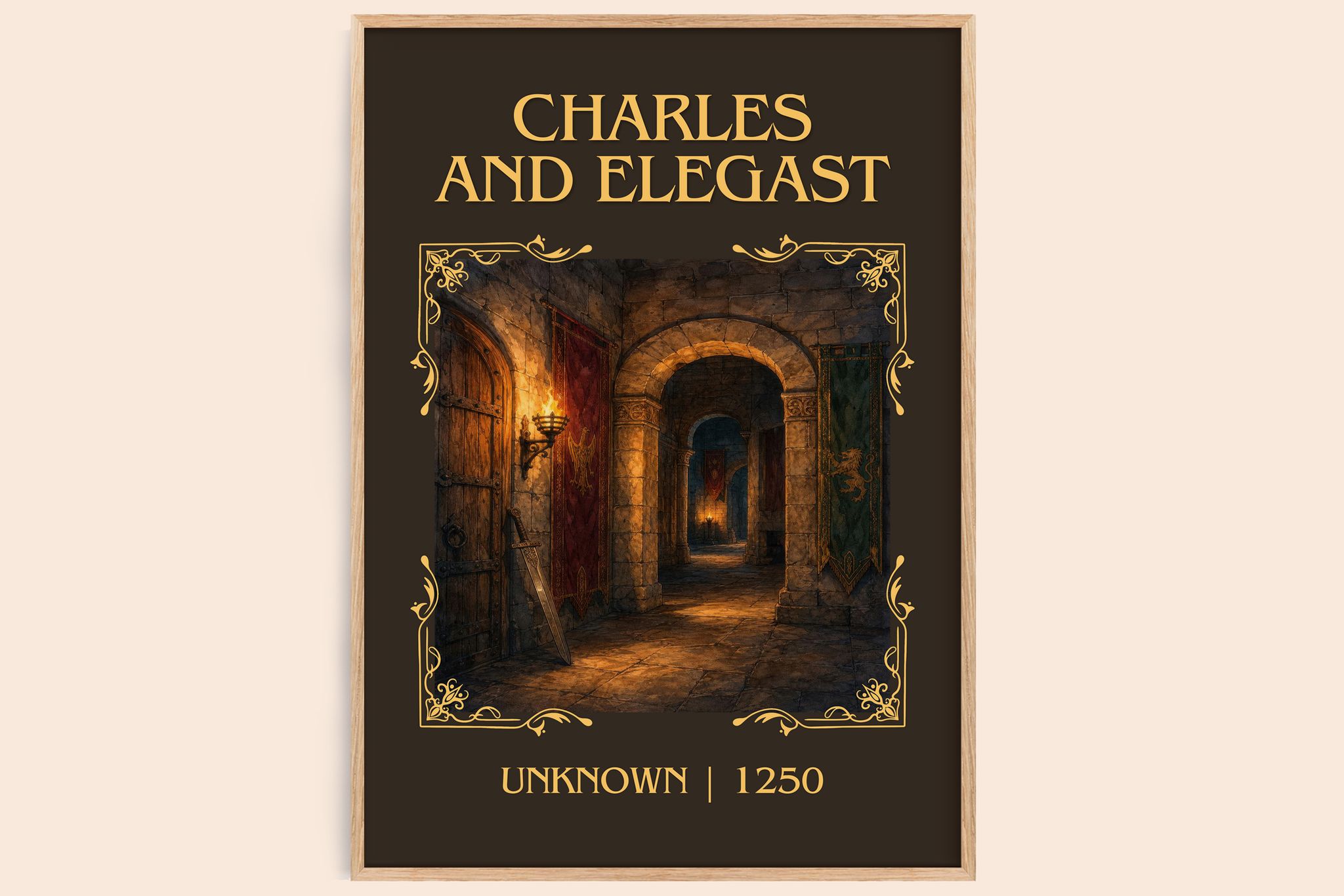 Charles And Elegast Classic Book Art Print by Unknown
