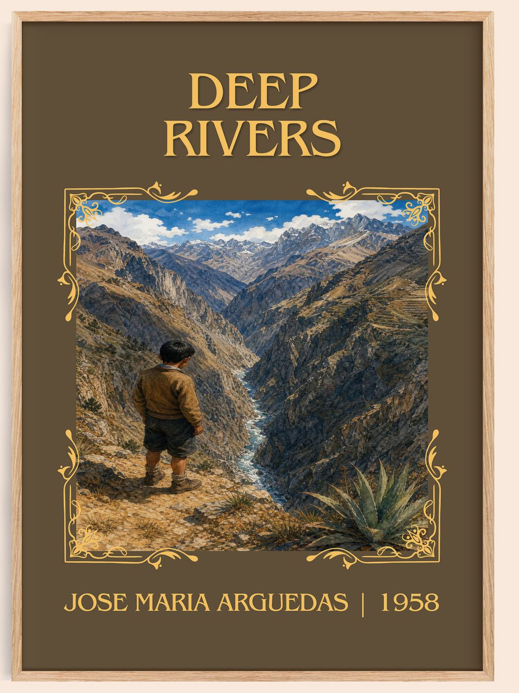 Deep Rivers Classic Book Art Print by José María Arguedas – book poster