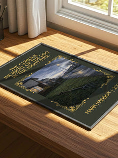 The Curious Incident of the Dog in the Night-time Classic Book Art Print by Mark Haddon – print on a sunlit desk