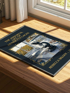 Immortal Life of Henrietta Lacks Classic Book Art Print by R. Skloot – print on a sunlit desk