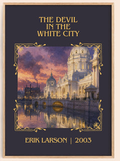 The Devil In The White City Classic Book Art Print by Erik Larson – book poster