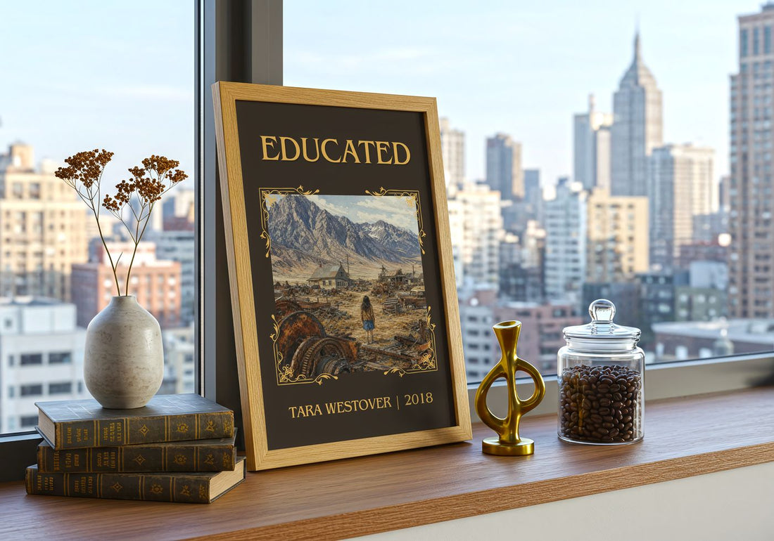 Educated Classic Book Art Print by Tara Westover – framed print on a city-view windowsill