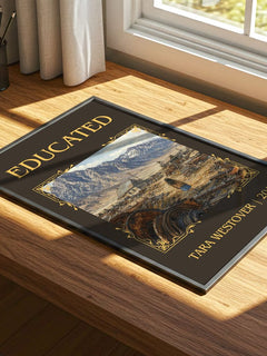 Educated Classic Book Art Print by Tara Westover – print on a sunlit desk