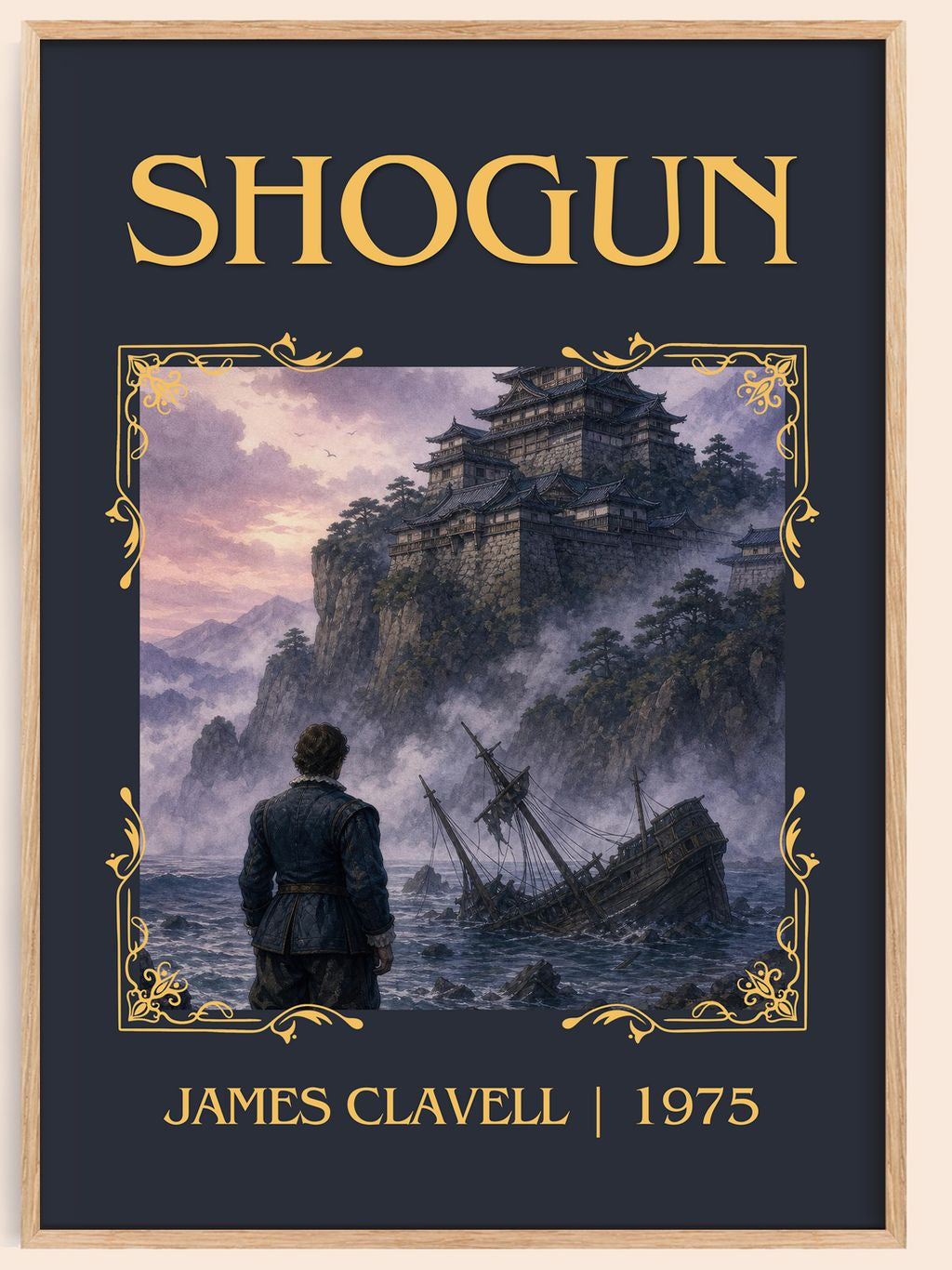 Shogun Classic Book Art Print by James Clavell – book poster