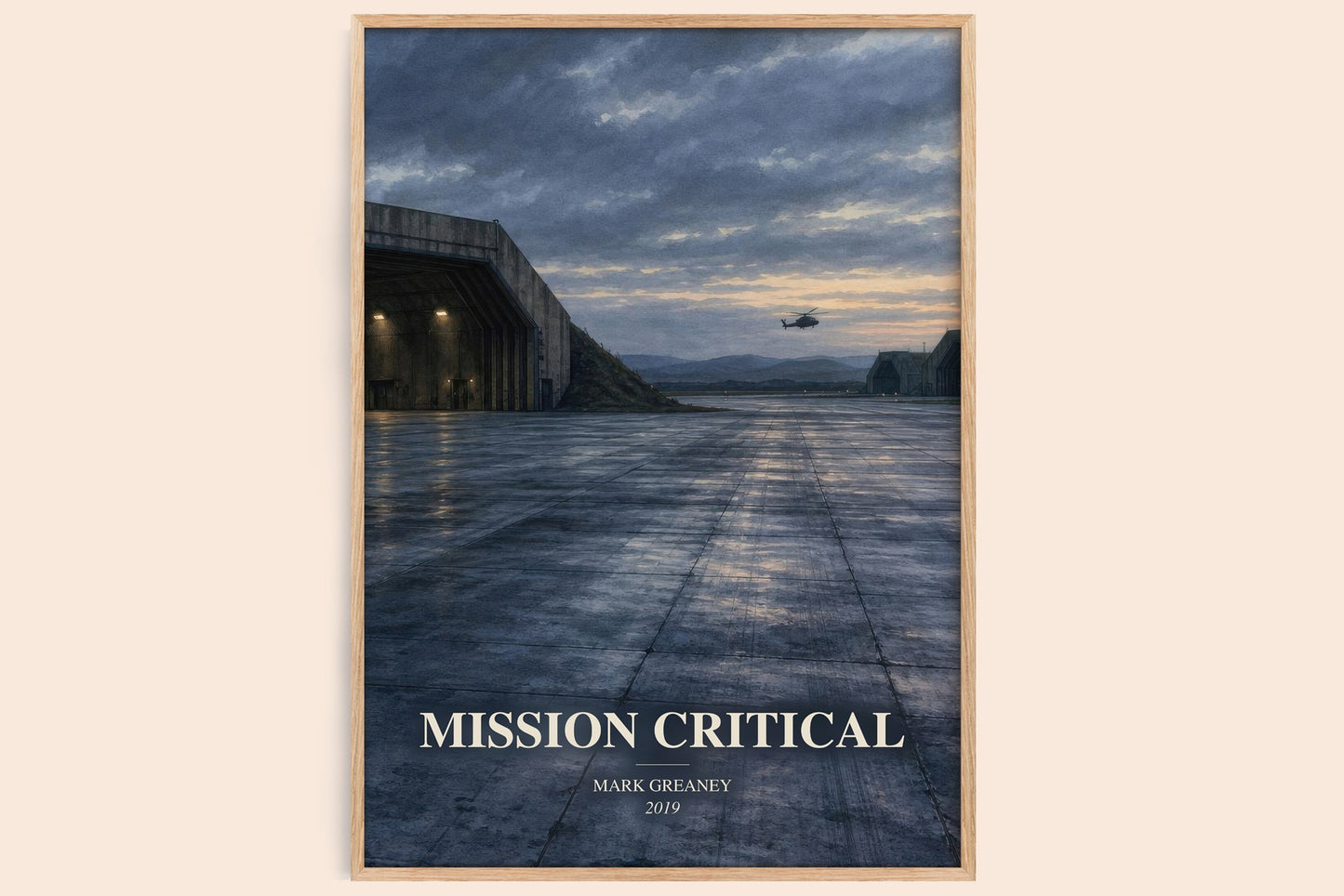 Mission Critical watercolour book poster by Mark Greaney – framed literary art print