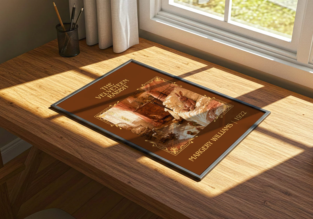 The Velveteen Rabbit Classic Book Art Print by Margery Williams – print on a sunlit desk