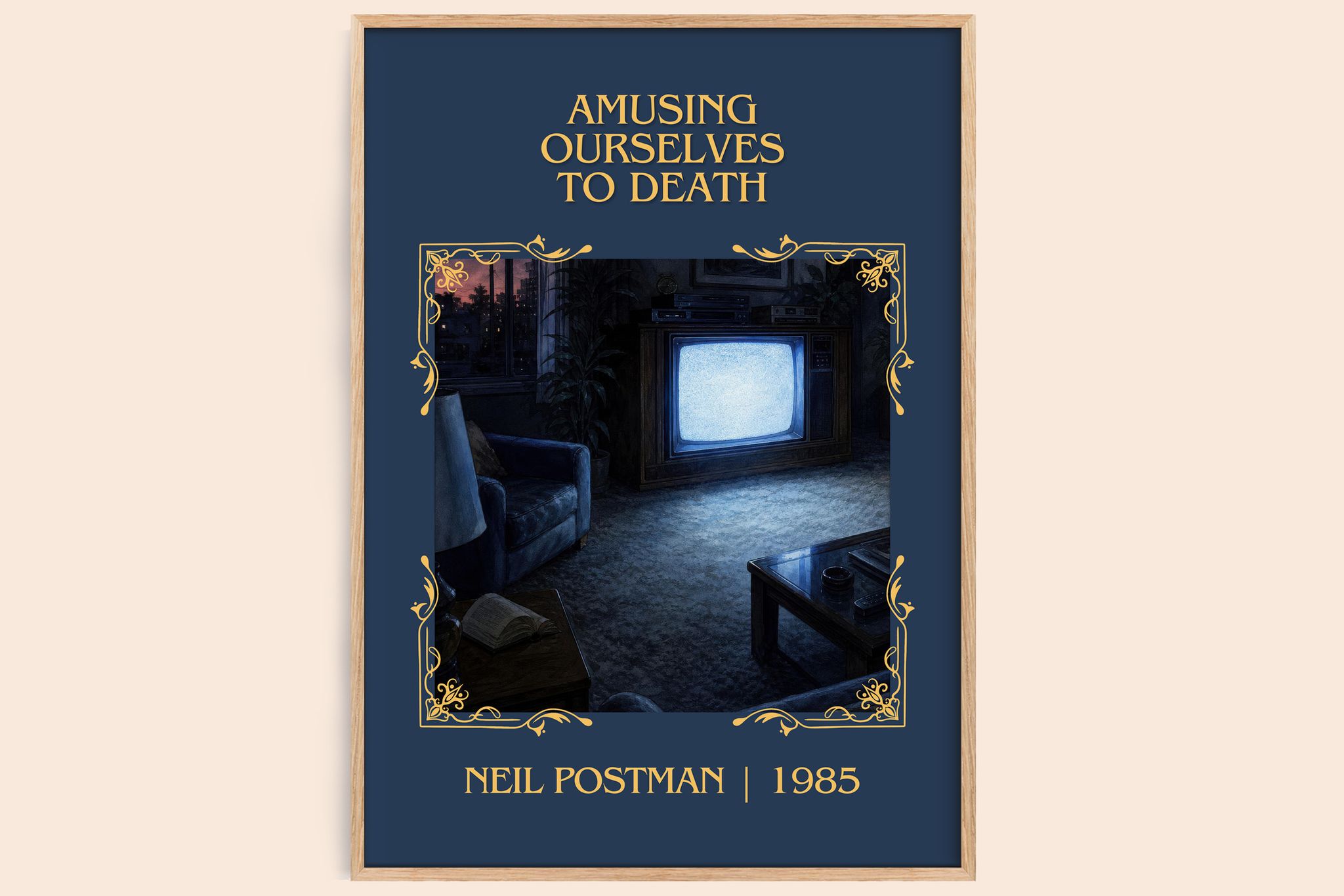 Amusing Ourselves To Death Classic Book Art Print by Neil Postman