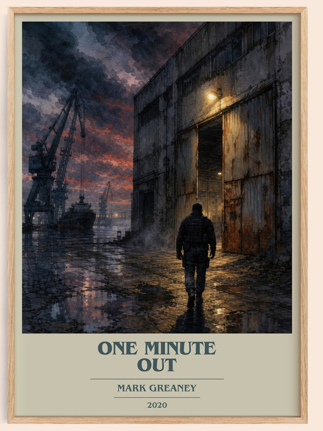 One Minute Out Book Cover Poster by Mark Greaney