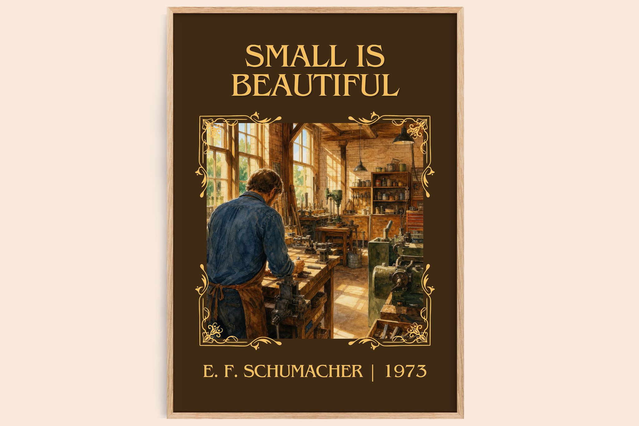 Small Is Beautiful Classic Book Art Print by E. F. Schumacher