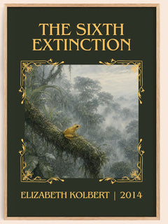 The Sixth Extinction Classic Book Art Print by Elizabeth Kolbert – book poster
