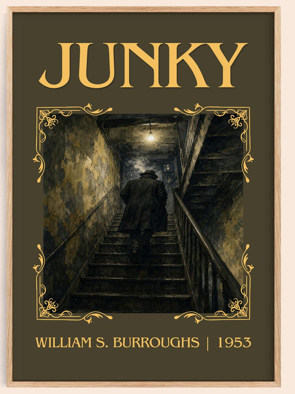 Junky Classic Book Art Print by William S. Burroughs – book poster