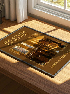 The Color of Water Classic Book Art Print by James McBride – print on a sunlit desk