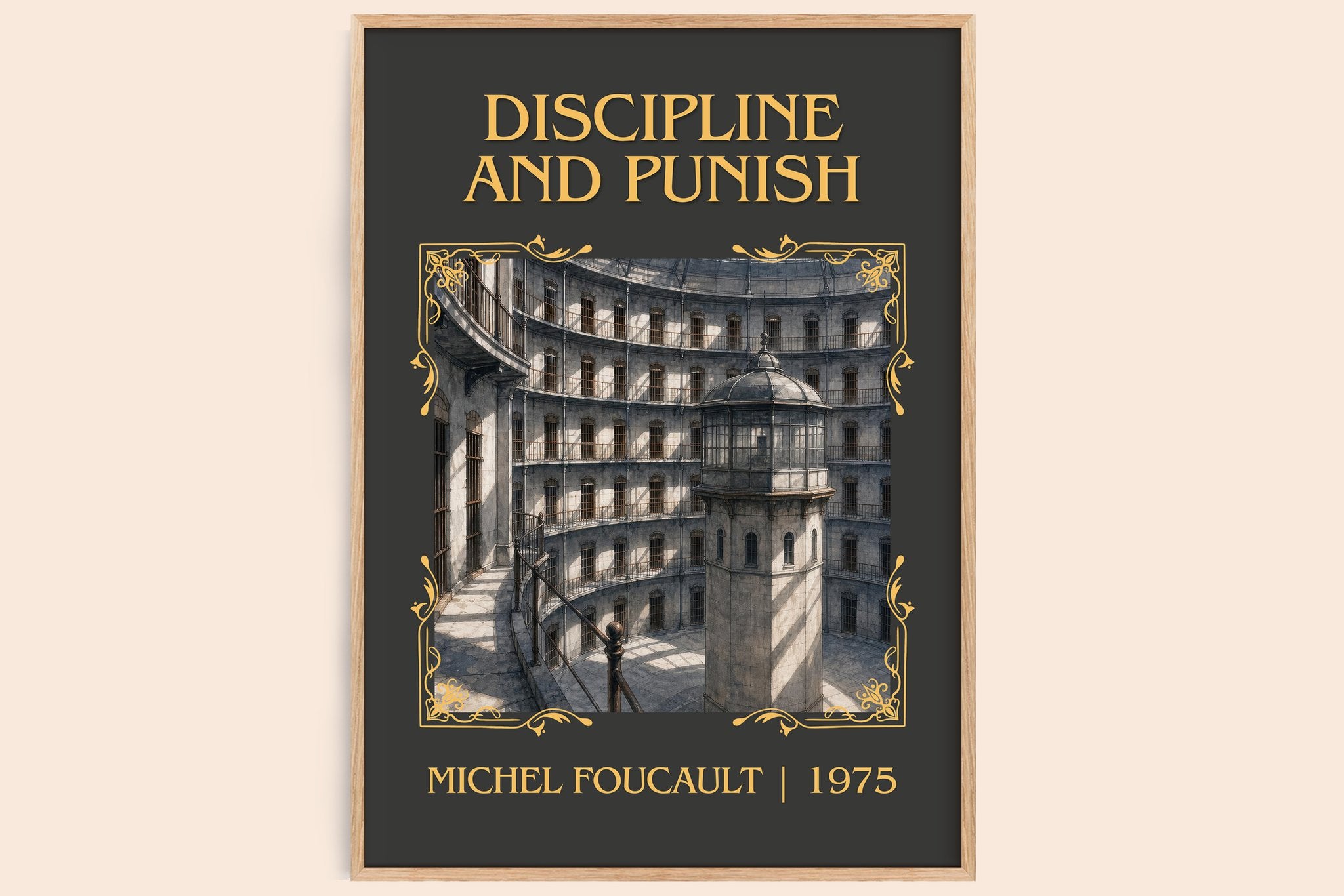 Discipline and Punish Classic Book Art Print by Michel Foucault