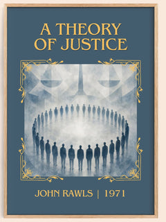 A Theory of Justice Classic Book Art Print by John Rawls – book poster