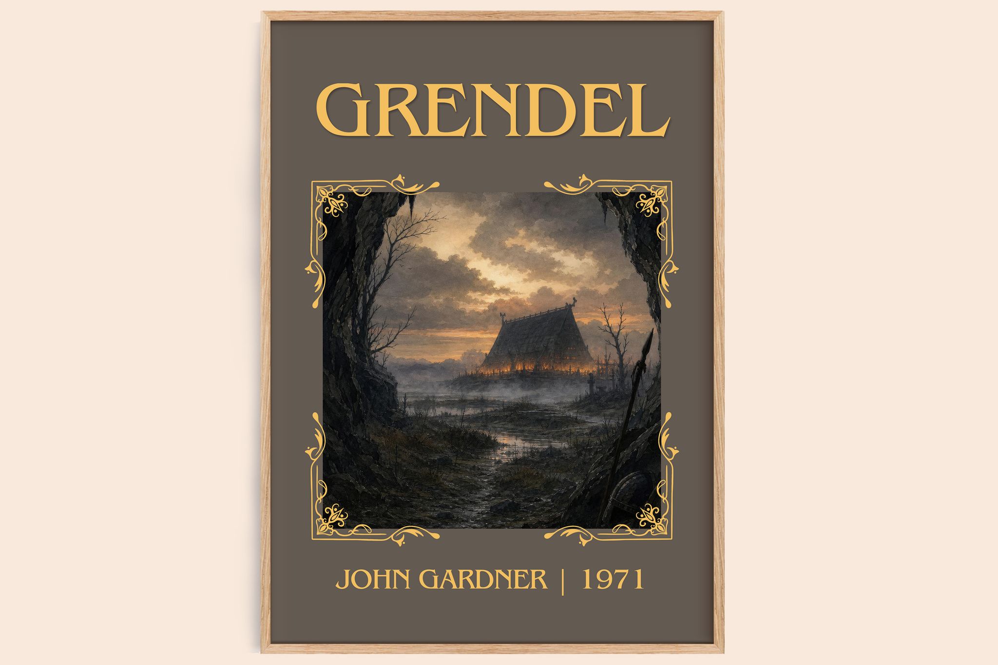 Grendel Classic Book Art Print by John Gardner