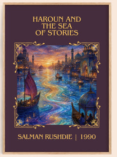 Haroun and the Sea of Stories Classic Book Art Print by Salman Rushdie – book poster