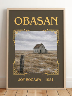 Obasan Classic Book Art Print by Joy Kogawa – framed print leaning on a wooden floor