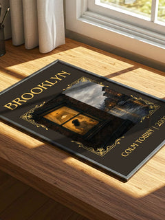 Brooklyn Classic Book Art Print by Colm Toibin – print on a sunlit desk