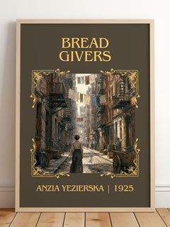 Bread Givers Classic Book Art Print by Anzia Yezierska – framed print leaning on a wooden floor