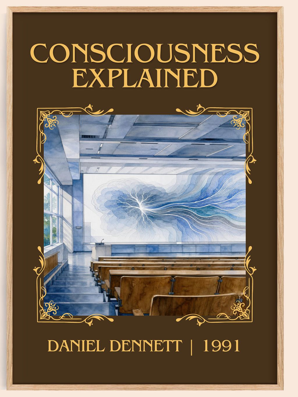 Consciousness Explained Classic Book Art Print by Daniel Dennett – book poster