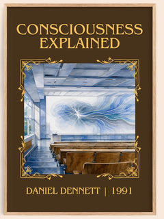 Consciousness Explained Classic Book Art Print by Daniel Dennett – book poster