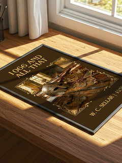 1066 And All That Classic Book Art Print by W. C. Sellar – print on a sunlit desk
