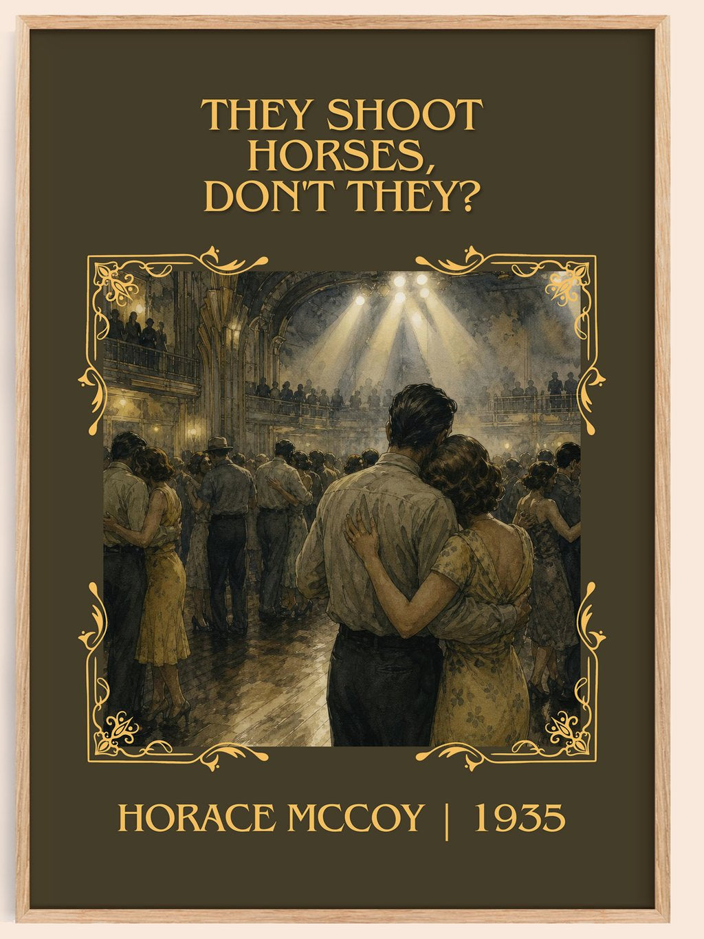 They Shoot Horses, Don't They? Classic Book Art Print by Horace McCoy – book poster