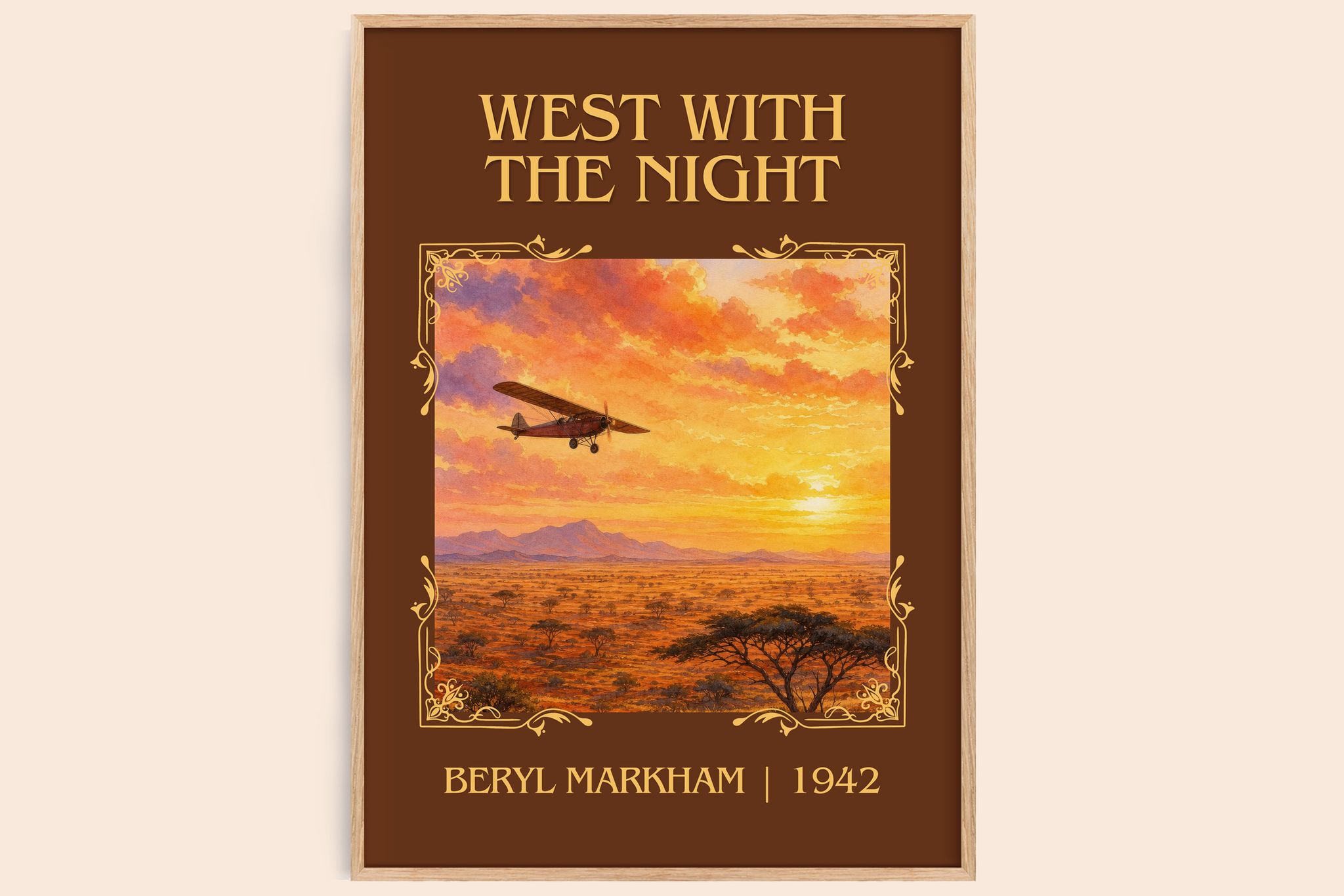 West With the Night Classic Book Art Print by Beryl Markham