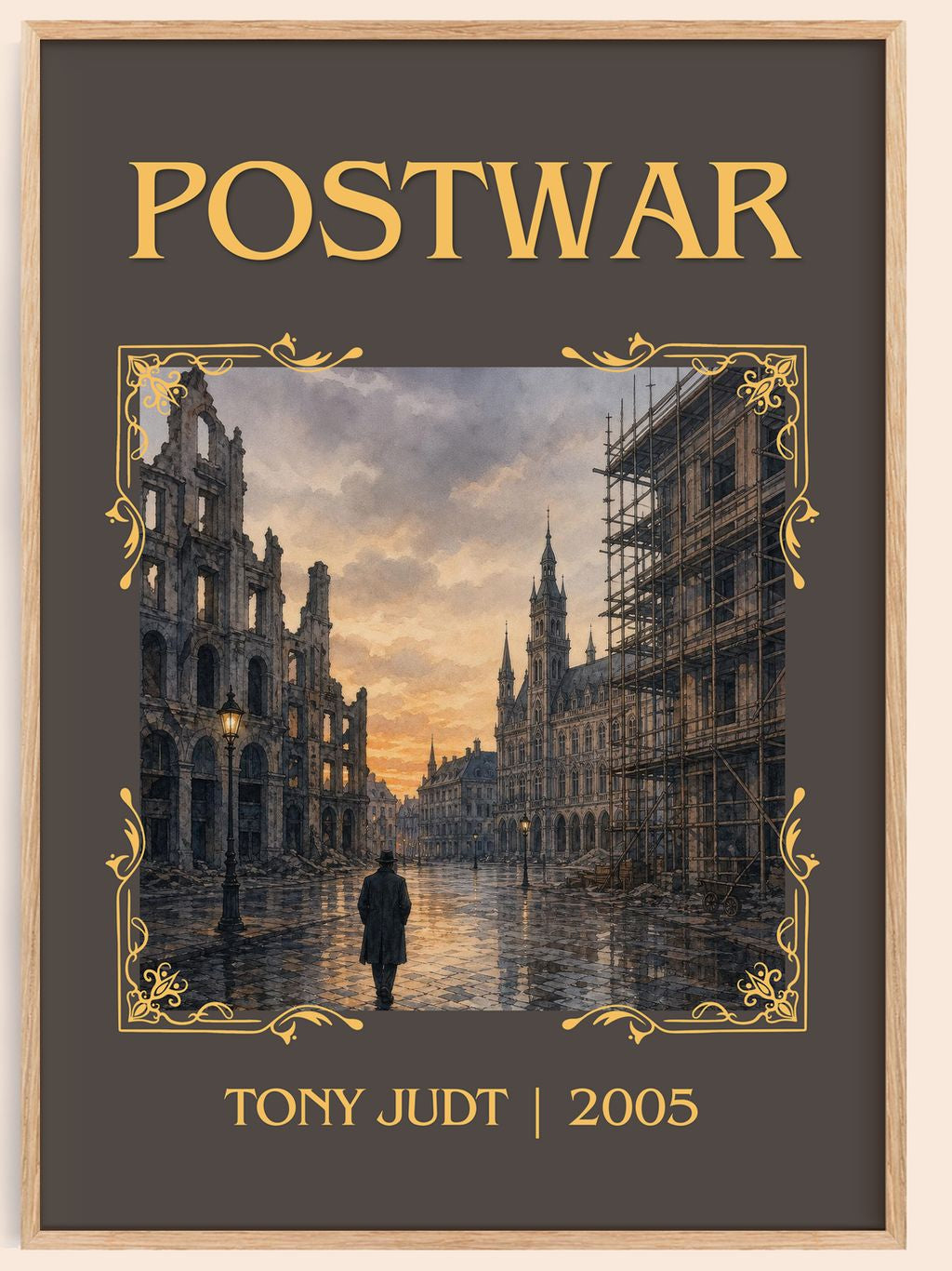 Postwar Classic Book Art Print by Tony Judt – book poster